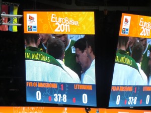 Würfel in der Kaunas-Arena